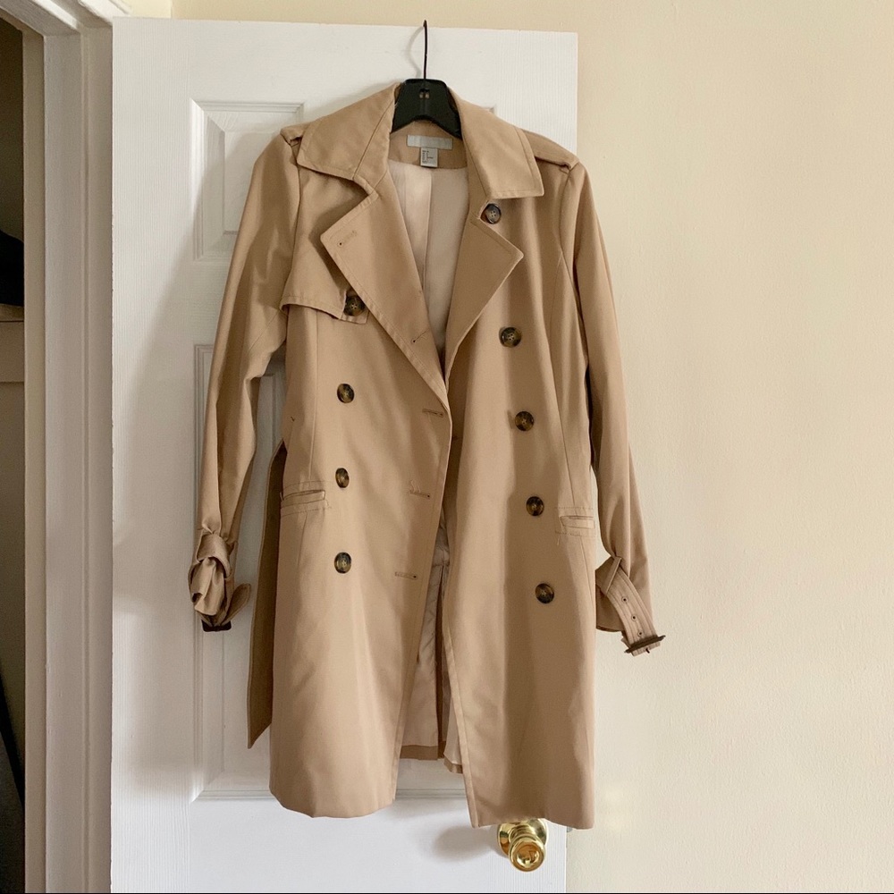 Classic tan trench coat